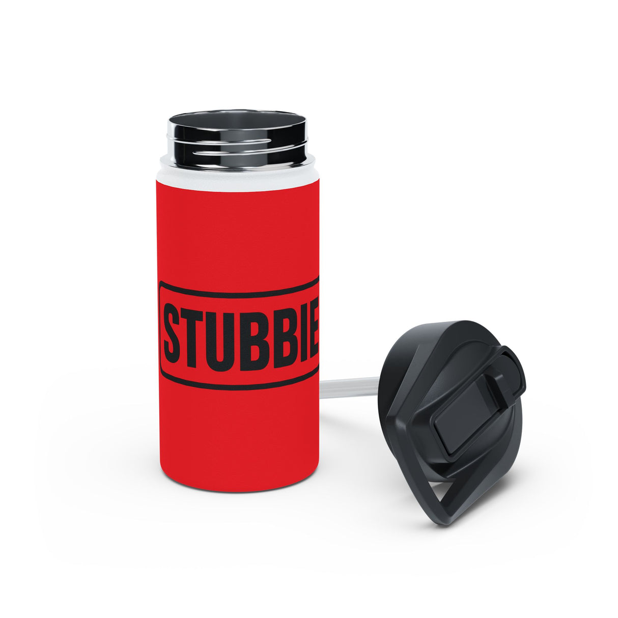 STUBBIE Stainless Steel Water Bottle - Red Stubbie