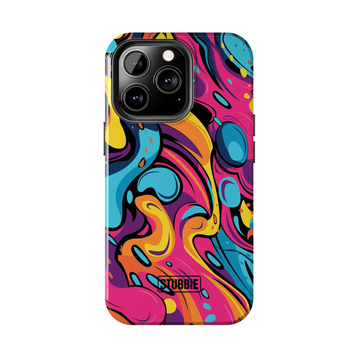STUBBIE Phone Case for Apple iPhone - Messy Bright Paint Phone Case
