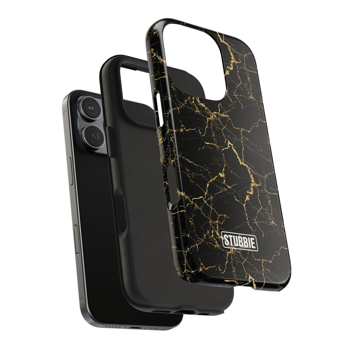 STUBBIE Phone Case for Apple iPhone - Midnight Black Marble Phone Case