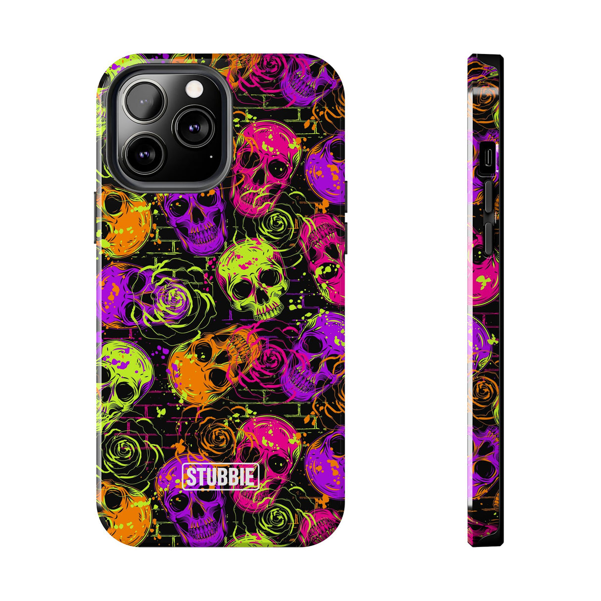 STUBBIE Phone Case for Apple iPhone - Neon Skulls Phone Case