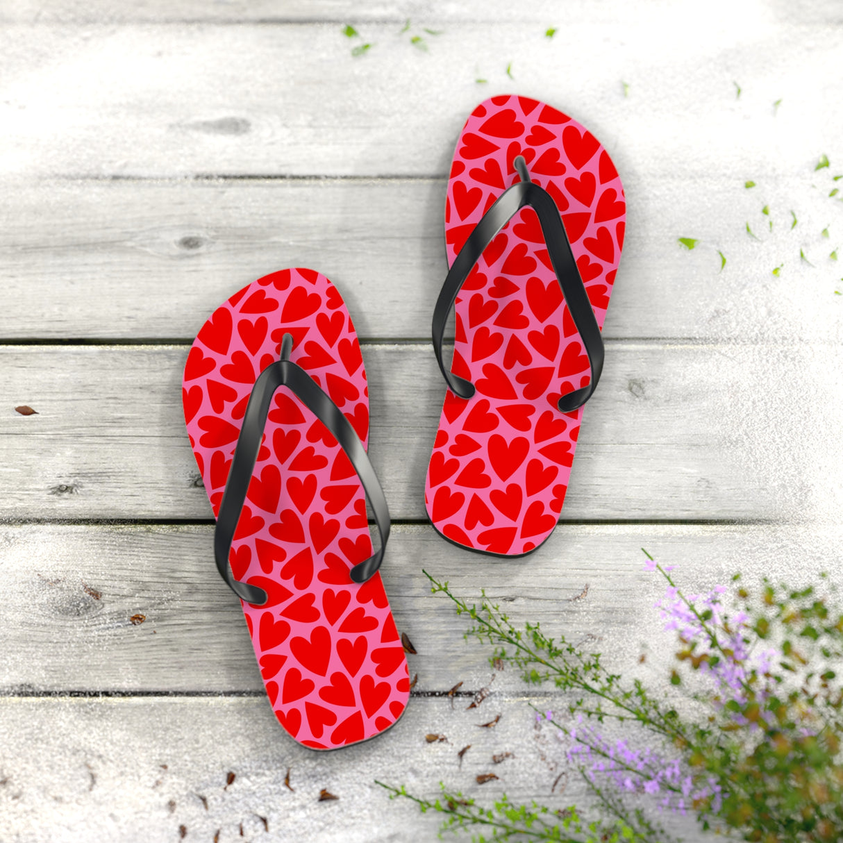 Flip Flops With Hearts