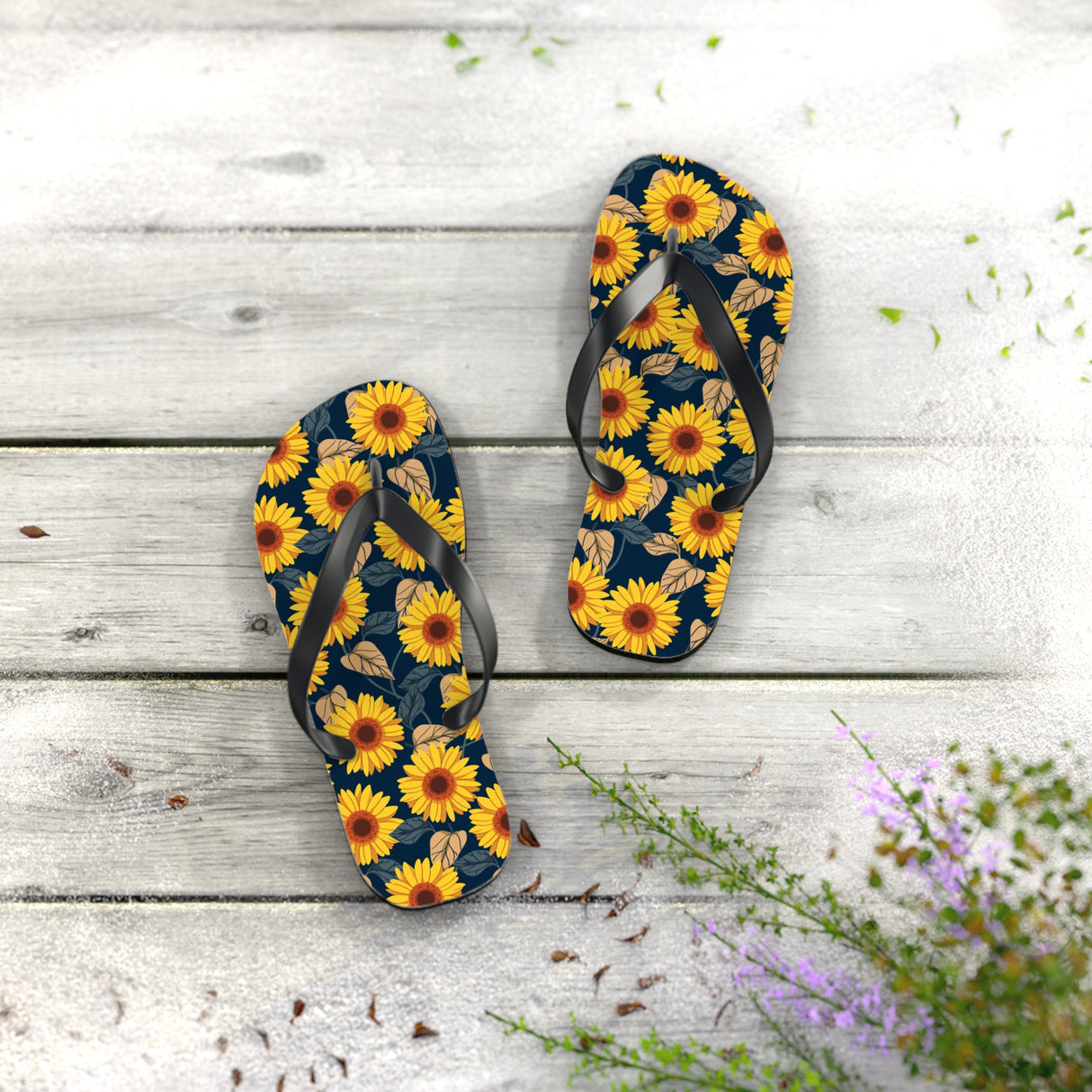 Sunflower Flip Flops