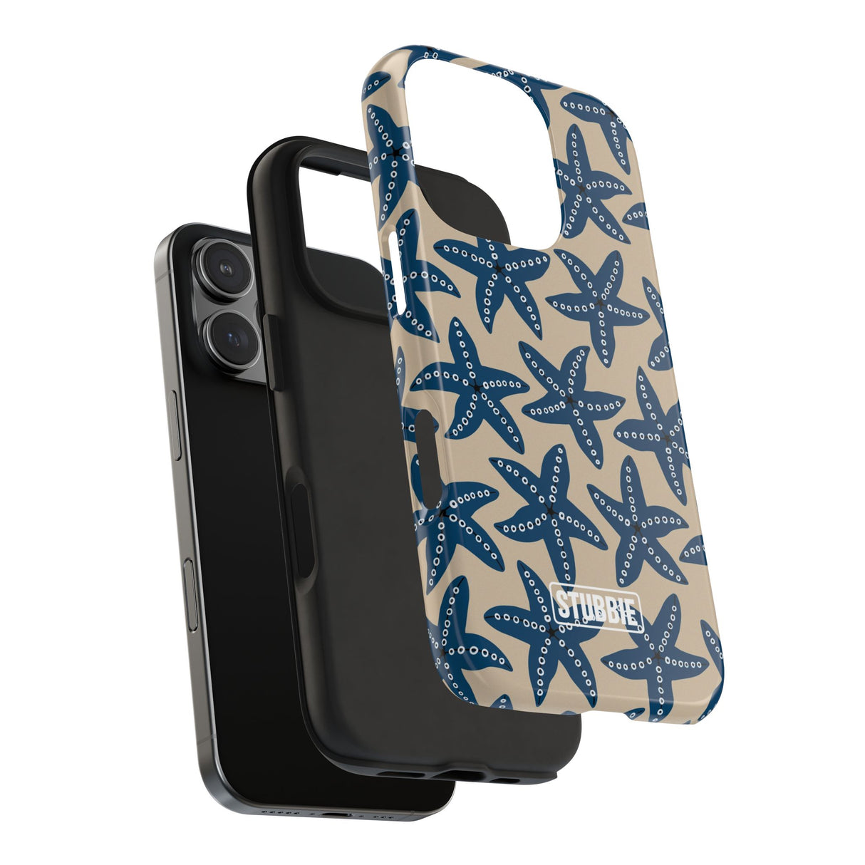 STUBBIE Phone Case for Apple iPhone - Blue Starfish Stubbie