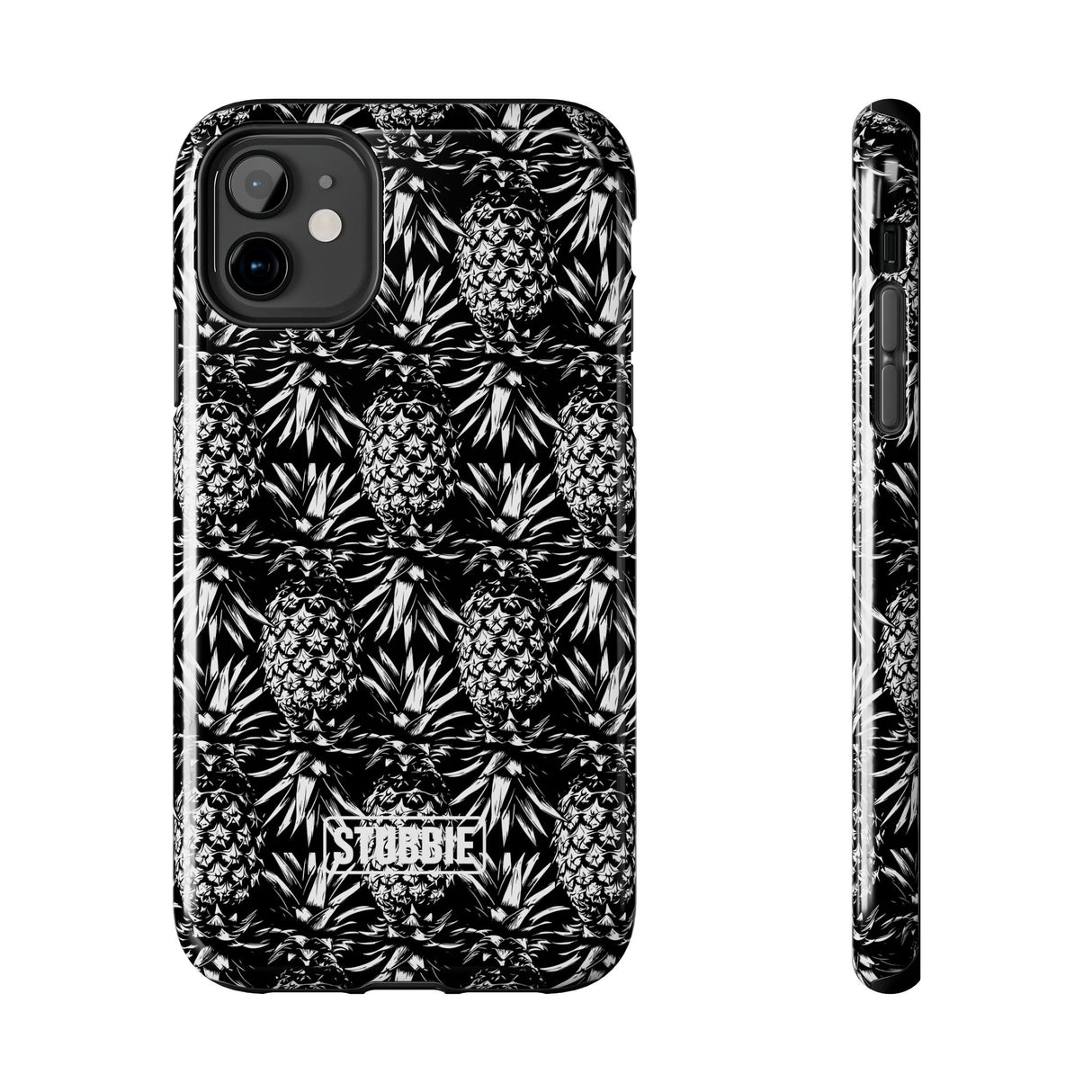 STUBBIE Phone Case for Apple iPhone - Black And White Pineapple Phone Case