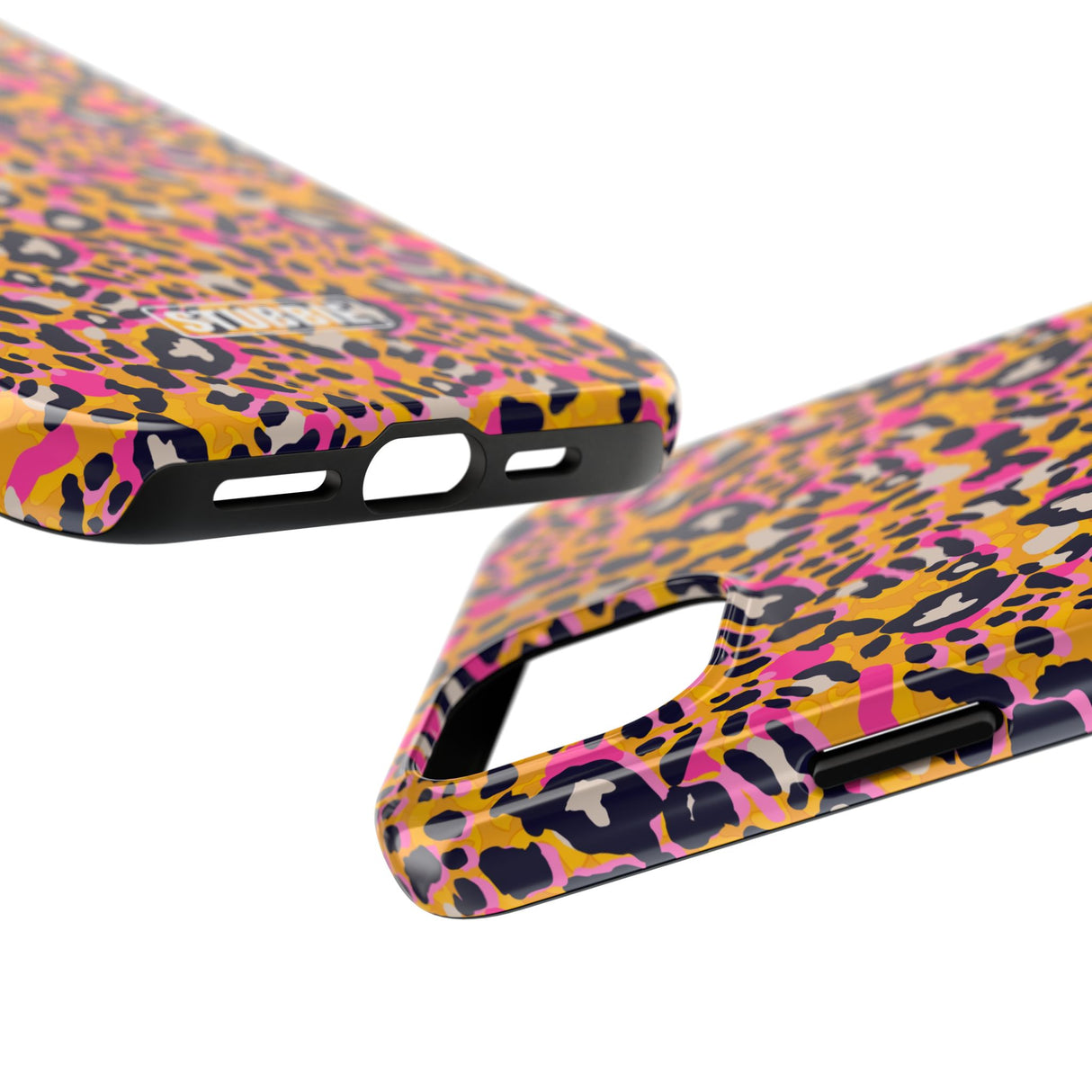 STUBBIE Phone Case for Apple iPhone - Pink Orange Leopard Phone Case