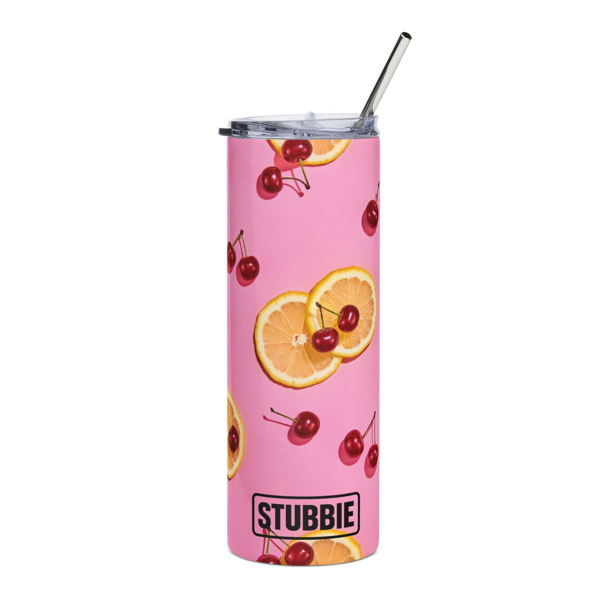 STUBBIE Stainless Steel Tumbler, 20oz - Cherrytastic STUBBIE