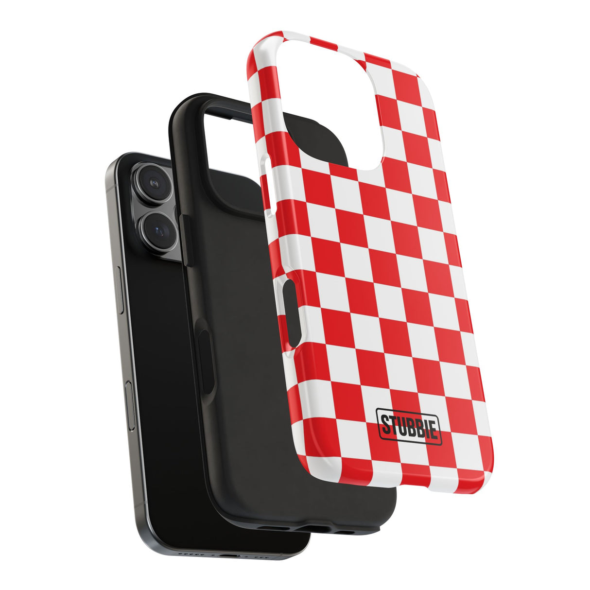 STUBBIE Phone Case for Apple iPhone - Red Checkered Phone Case