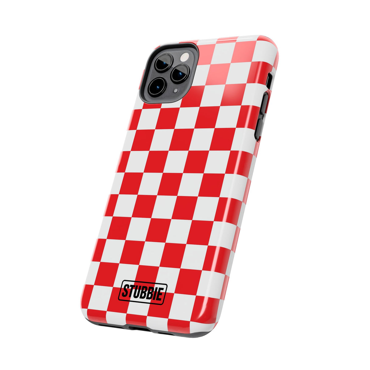 STUBBIE Phone Case for Apple iPhone - Red Checkered Phone Case