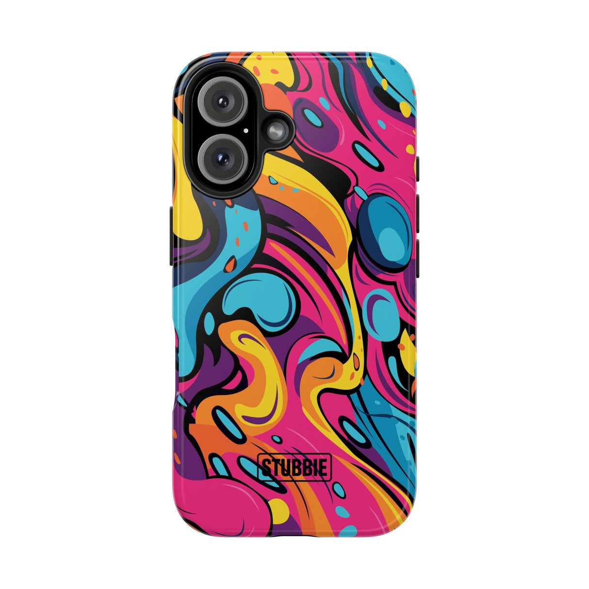 STUBBIE Phone Case for Apple iPhone - Messy Bright Paint Phone Case