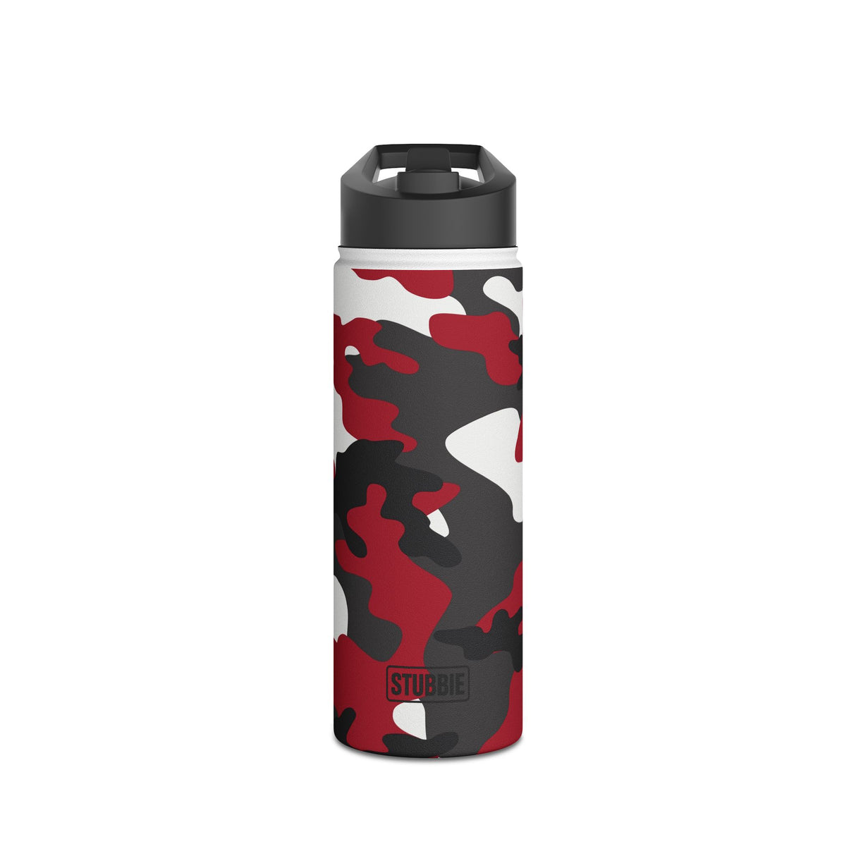 Red Camouflage Stainless Steel Water Bottle