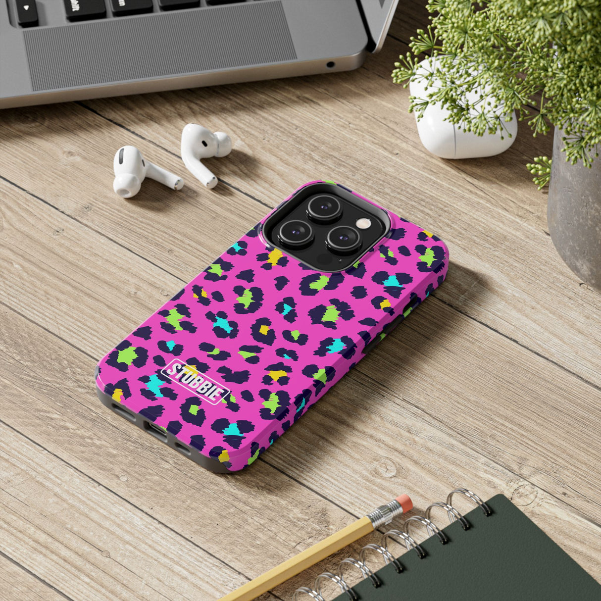 STUBBIE Phone Case for Apple iPhone - Disco Leopard Stubbie
