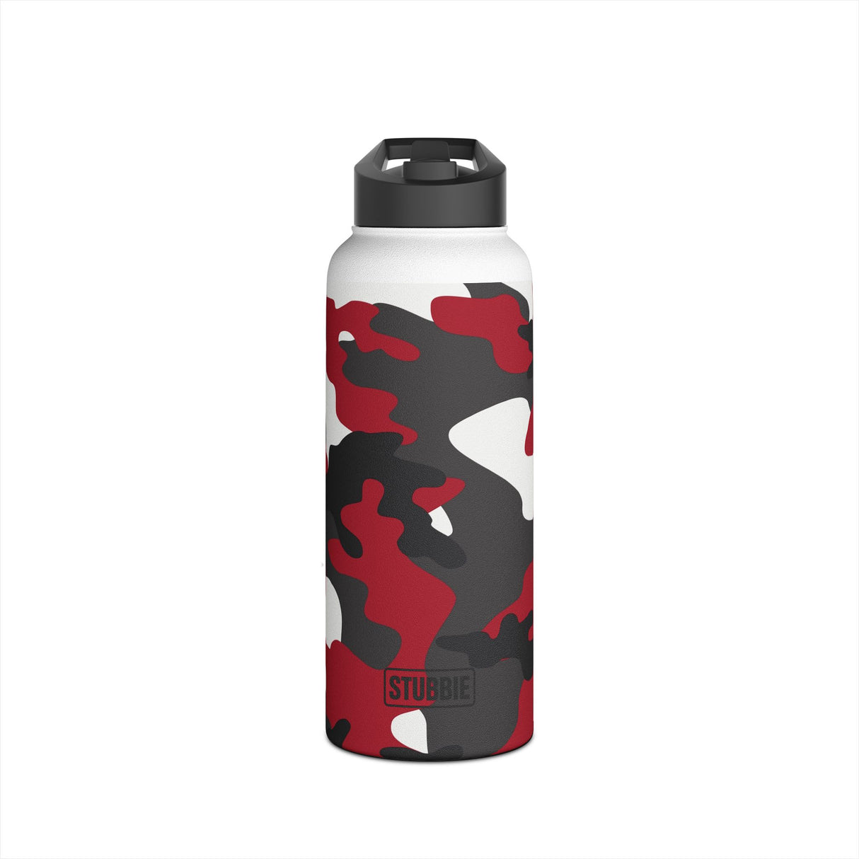 Red Camouflage Stainless Steel Water Bottle