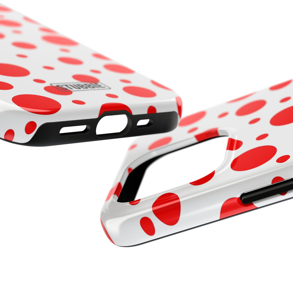 STUBBIE Phone Case for Apple iPhone - Red Polka Dot Phone Case