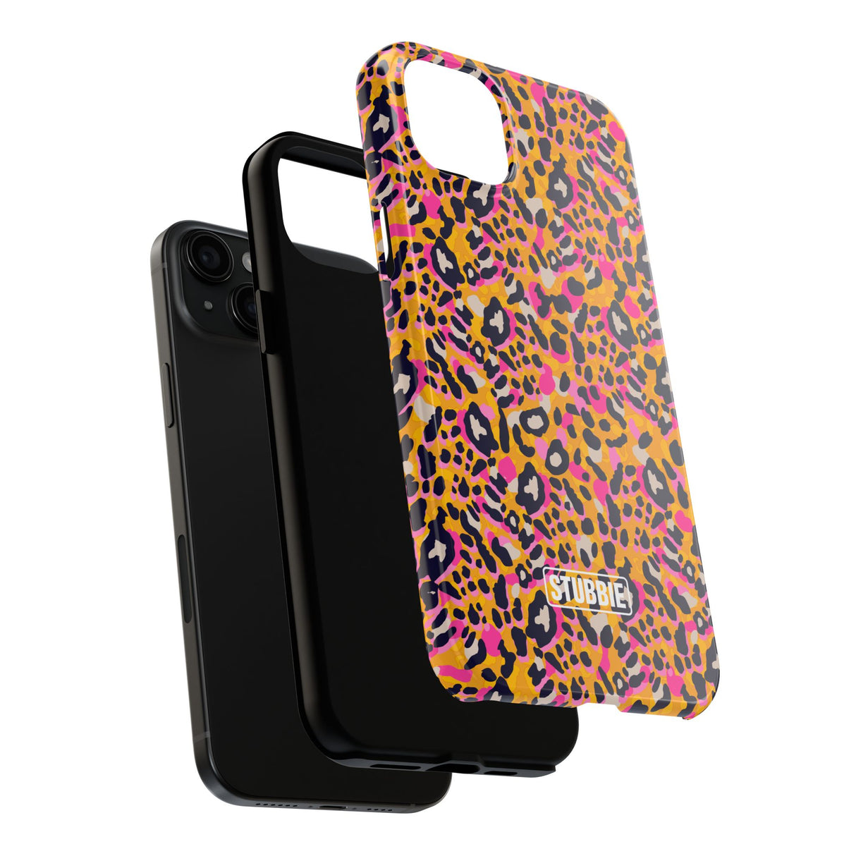STUBBIE Phone Case for Apple iPhone - Pink Orange Leopard Phone Case