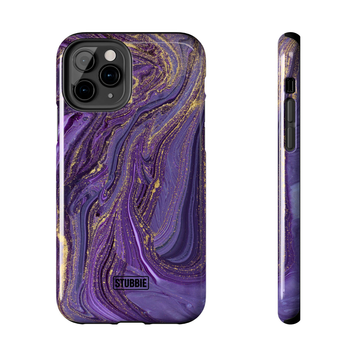 STUBBIE Phone Case for Apple iPhone - Purple Marble Phone Case