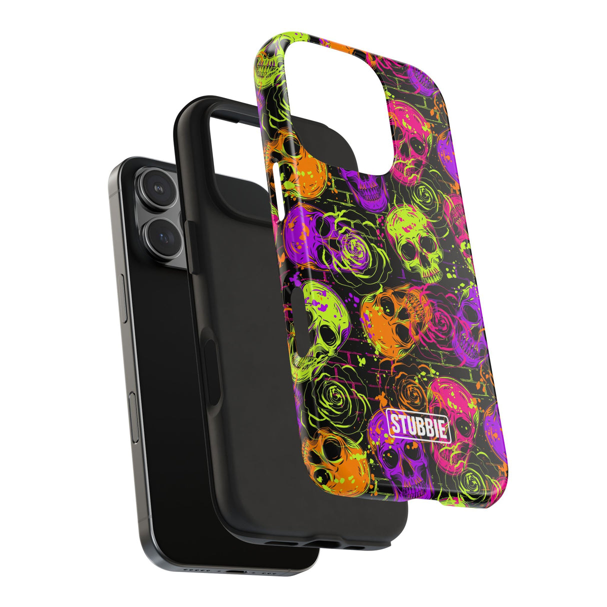 STUBBIE Phone Case for Apple iPhone - Neon Skulls Phone Case