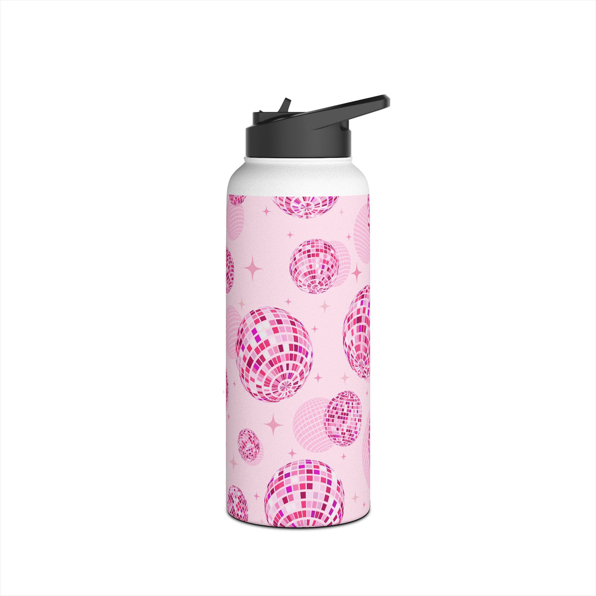 Pink Disco Ball Stainless Steel Water Bottle