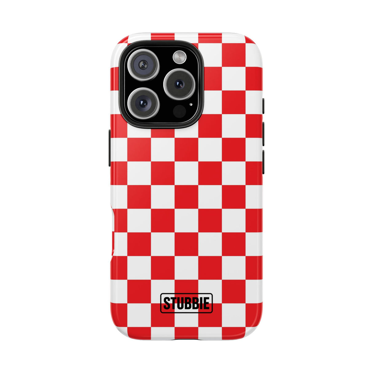 STUBBIE Phone Case for Apple iPhone - Red Checkered Phone Case