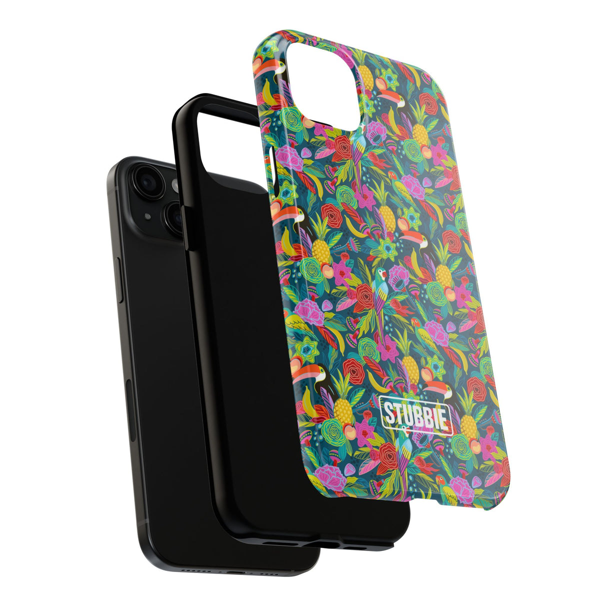 STUBBIE Phone Case for Apple iPhone - Hiding Jungle Birds Stubbie
