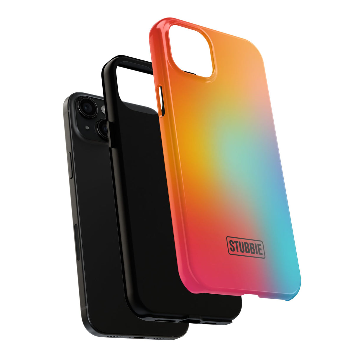 STUBBIE Phone Case for Apple iPhone - Rainbow Blue Stubbie