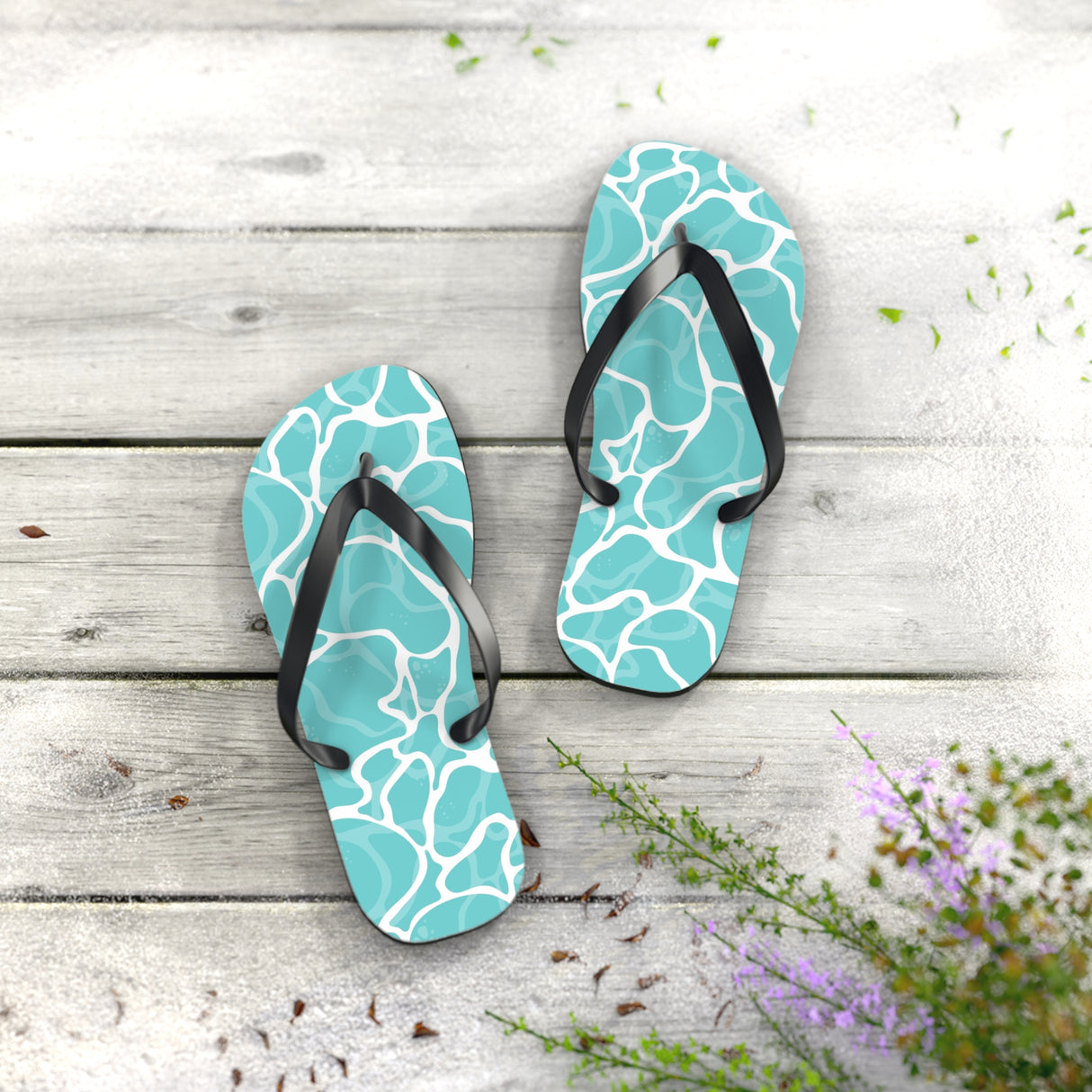 Aqua Flip Flops