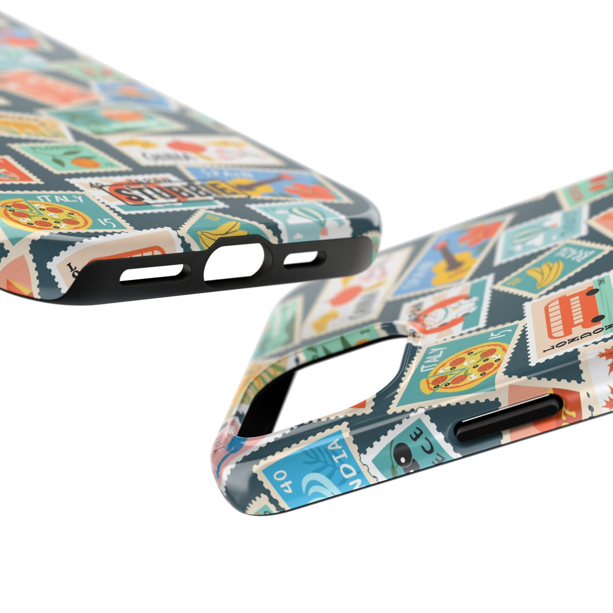 STUBBIE Phone Case for Apple iPhone - My Travel Stamps Stubbie