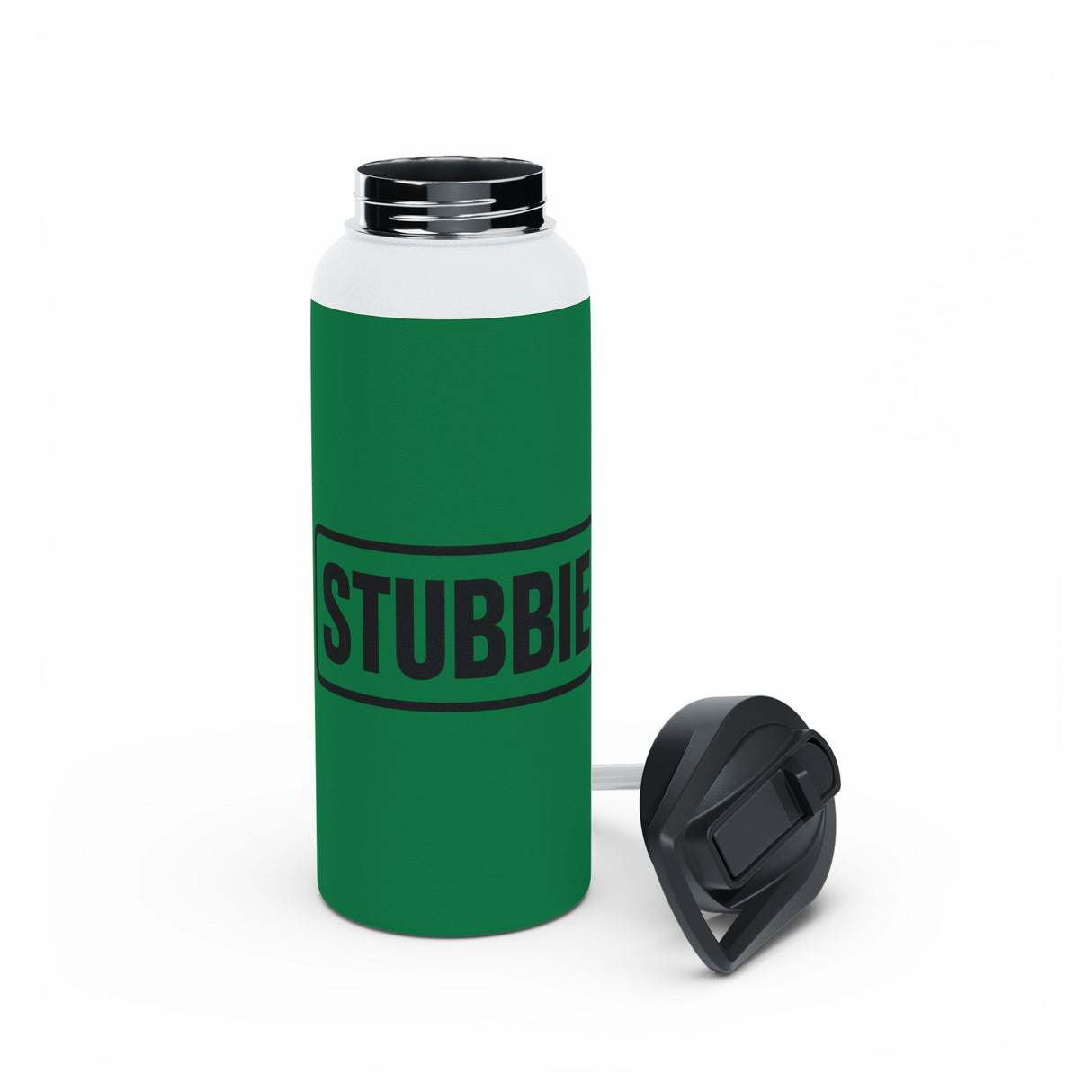 STUBBIE Stainless Steel Water Bottle - Dark Green Stubbie