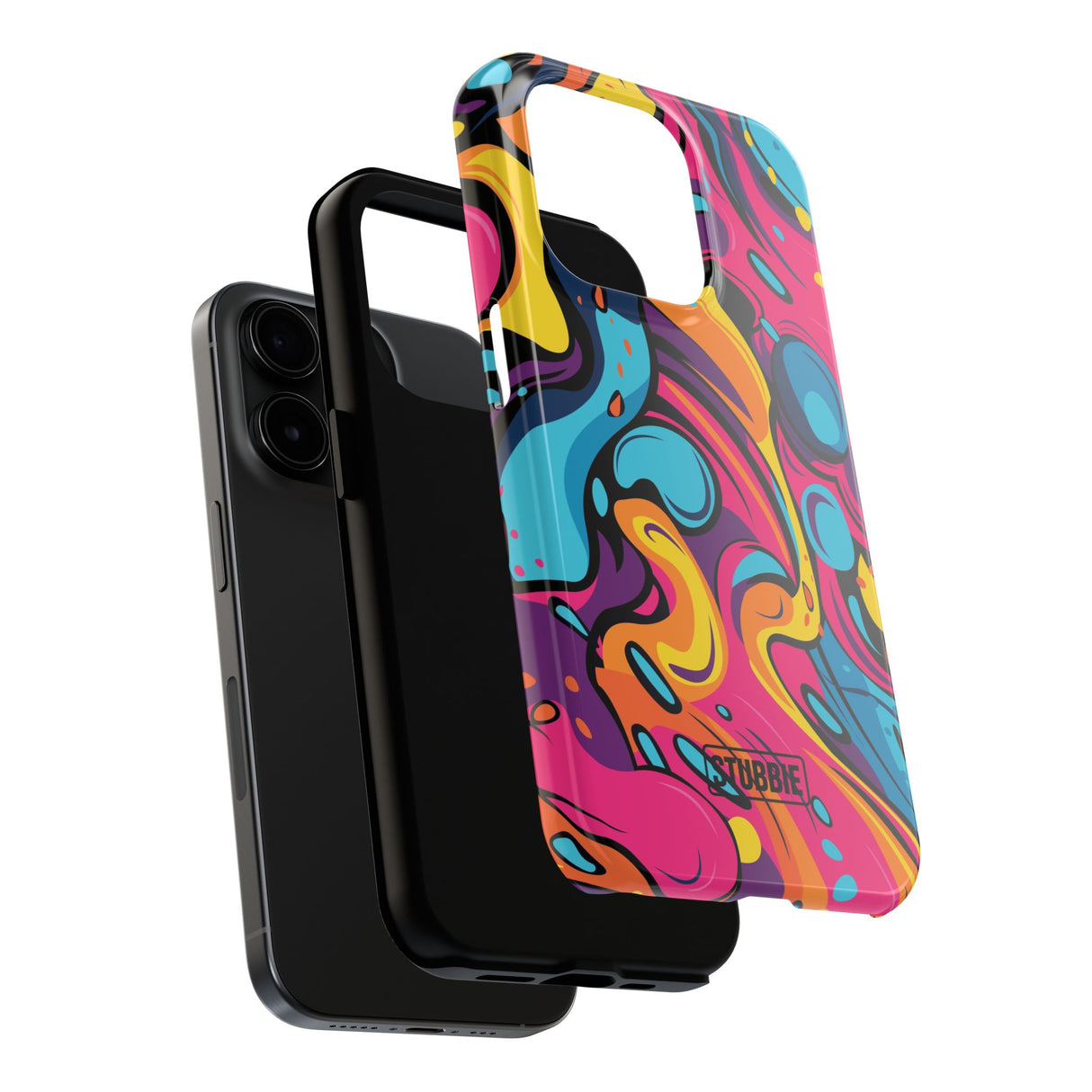 STUBBIE Phone Case for Apple iPhone - Messy Bright Paint Phone Case
