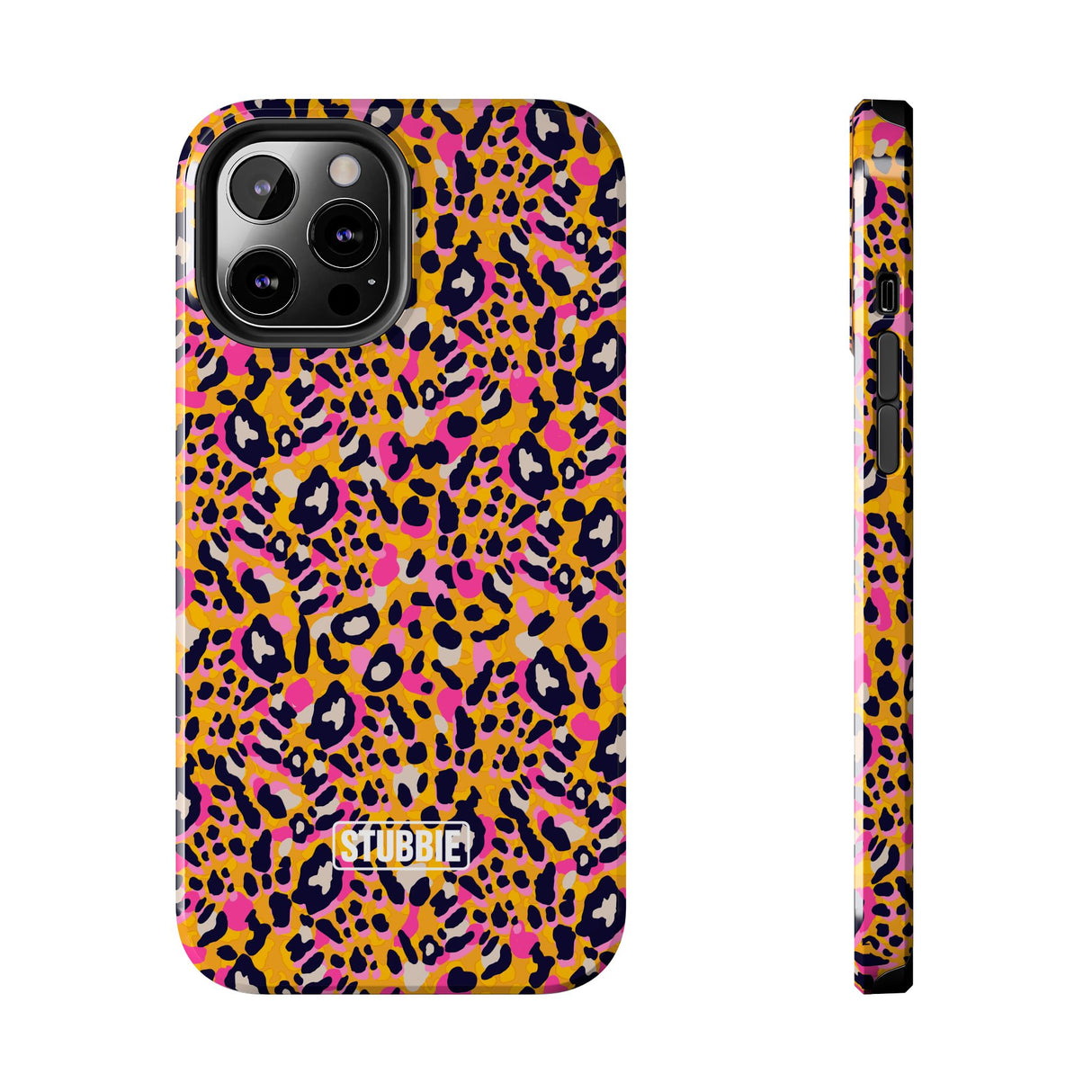 STUBBIE Phone Case for Apple iPhone - Pink Orange Leopard Phone Case