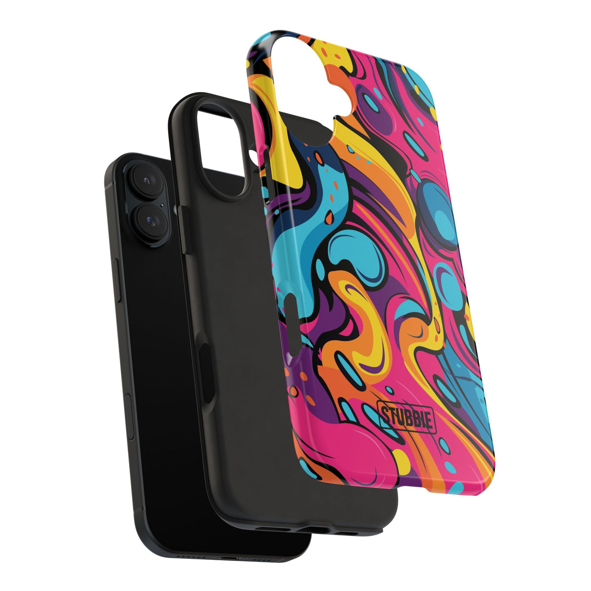 STUBBIE Phone Case for Apple iPhone - Messy Bright Paint Phone Case