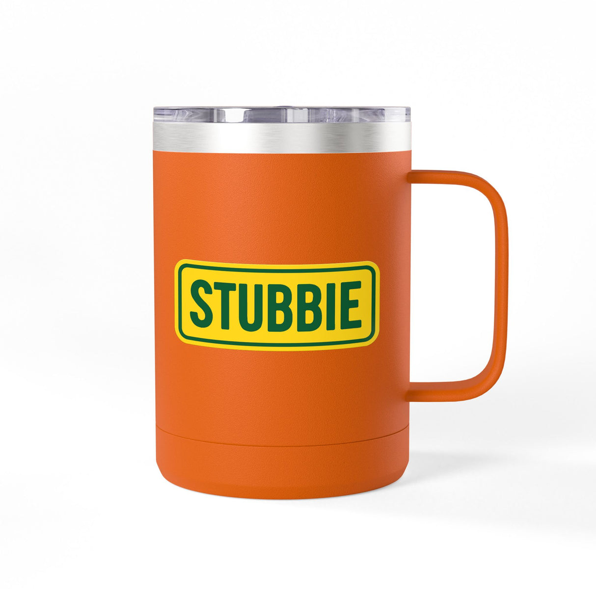 STUBBIE Coffee Mug Tumbler, 15oz - Aussie Yellow Stubbie