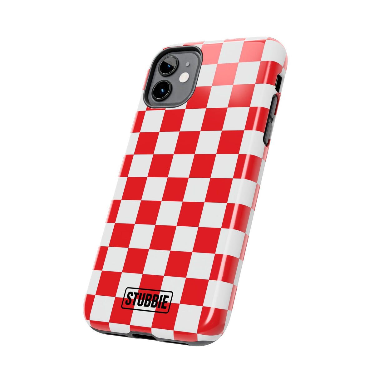 STUBBIE Phone Case for Apple iPhone - Red Checkered Phone Case