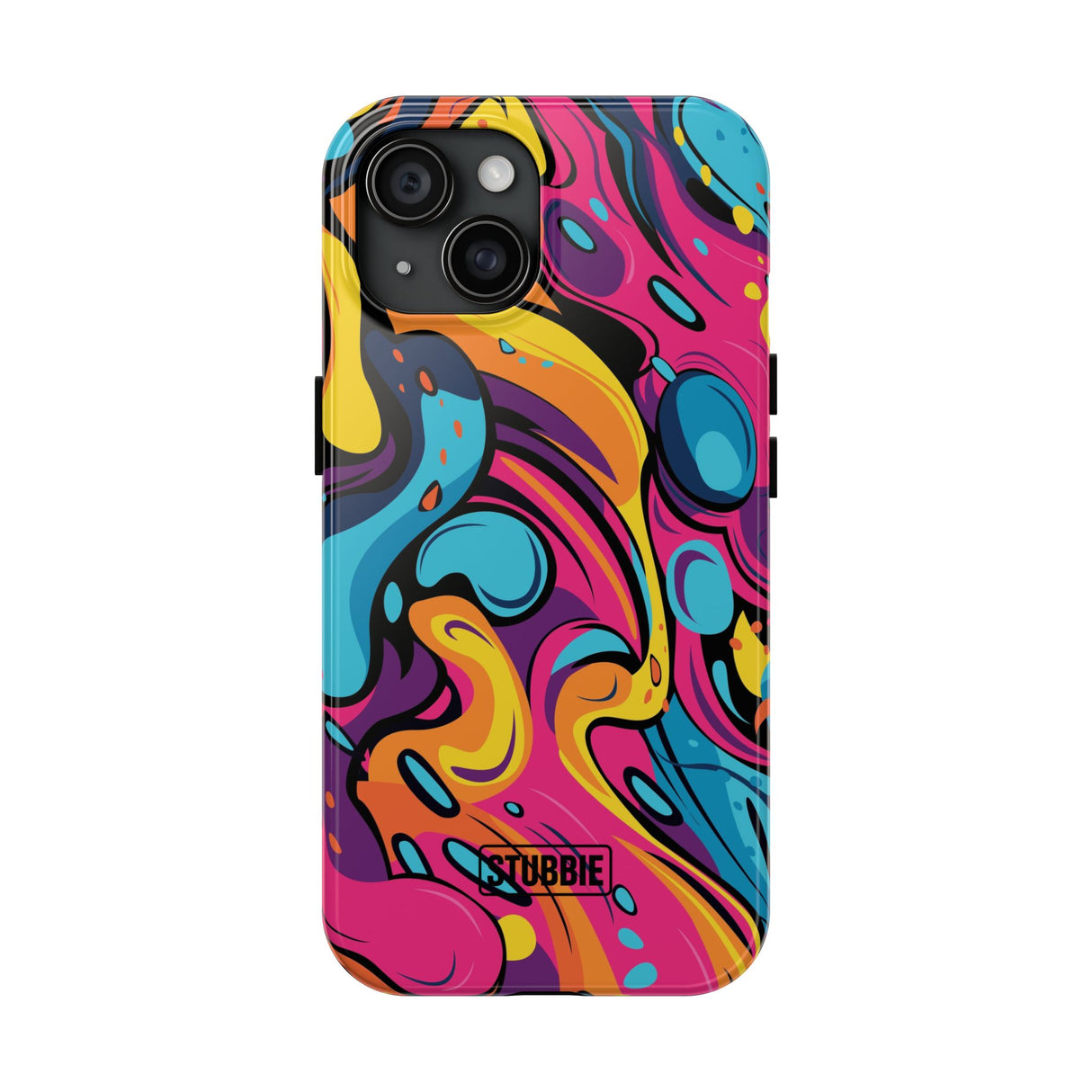 STUBBIE Phone Case for Apple iPhone - Messy Bright Paint Phone Case