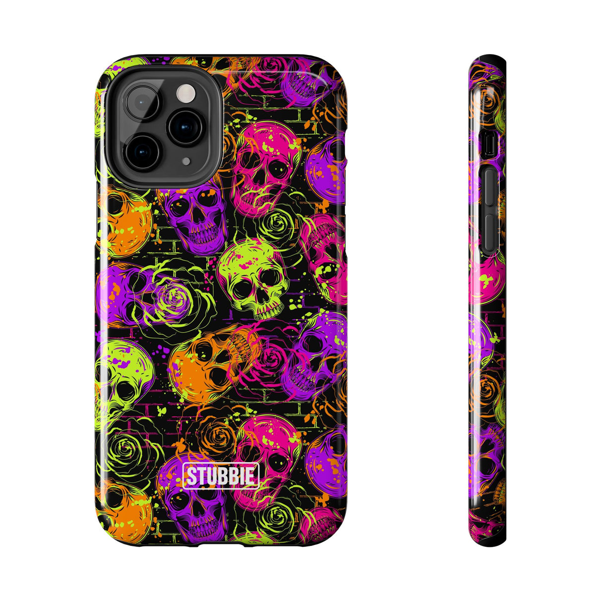 STUBBIE Phone Case for Apple iPhone - Neon Skulls Phone Case
