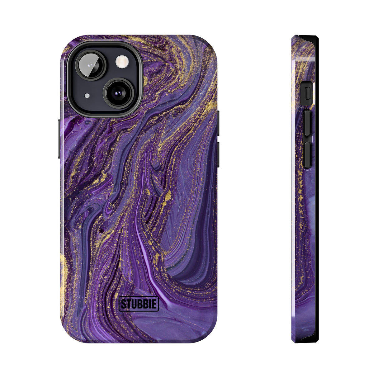 STUBBIE Phone Case for Apple iPhone - Purple Marble Phone Case