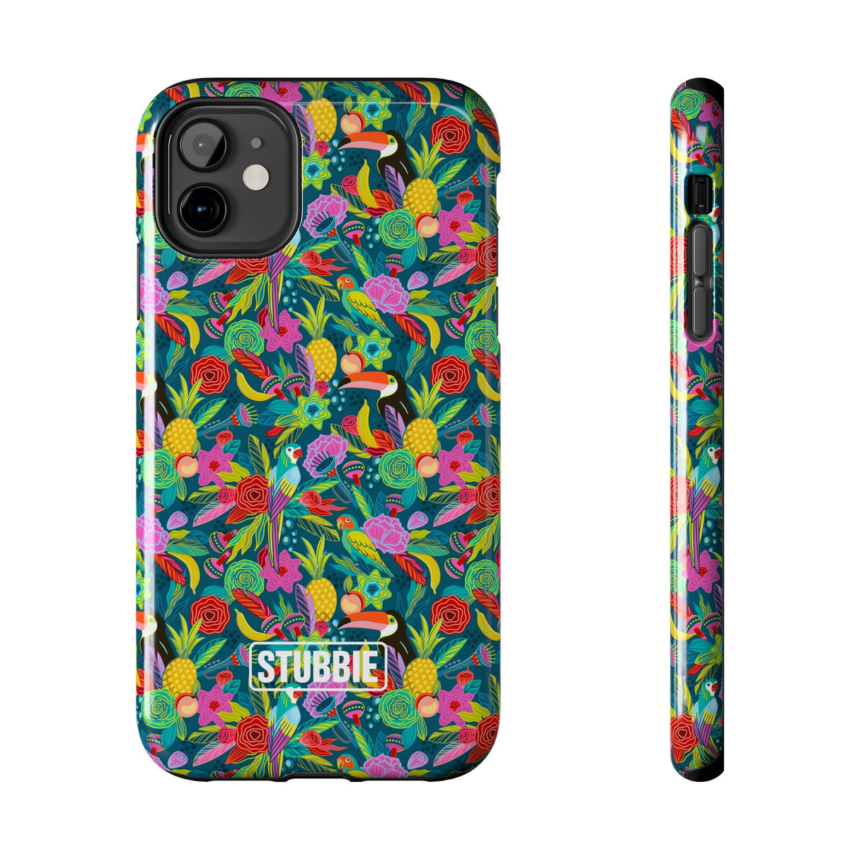 STUBBIE Phone Case for Apple iPhone - Hiding Jungle Birds Stubbie