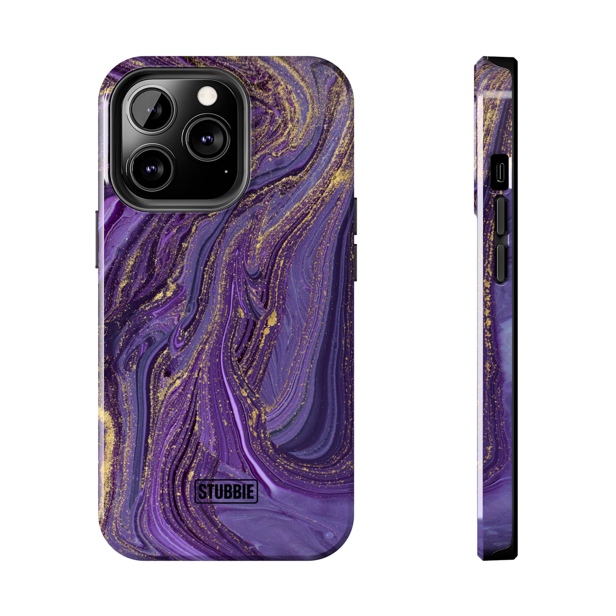 STUBBIE Phone Case for Apple iPhone - Purple Marble Phone Case