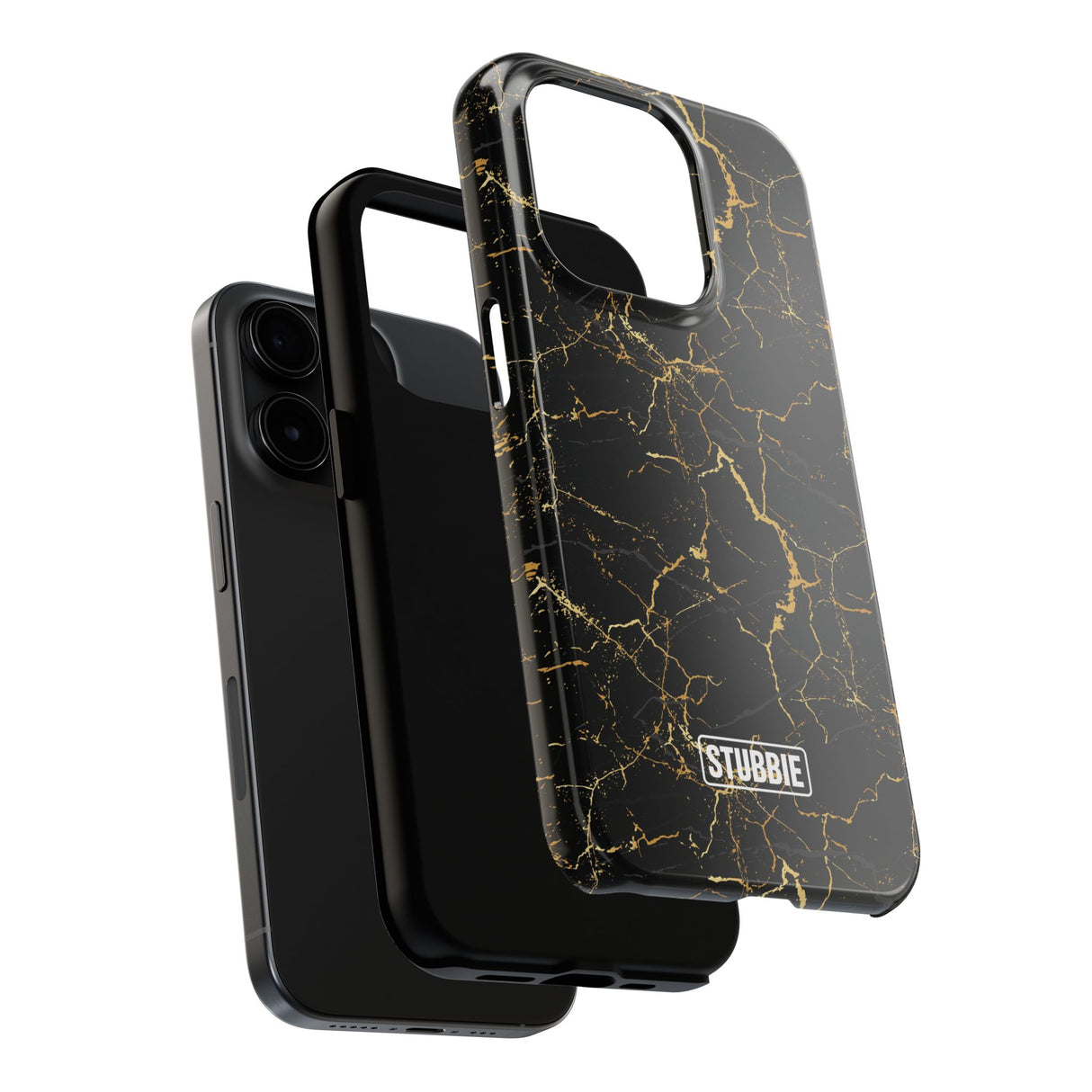 STUBBIE Phone Case for Apple iPhone - Midnight Black Marble Phone Case