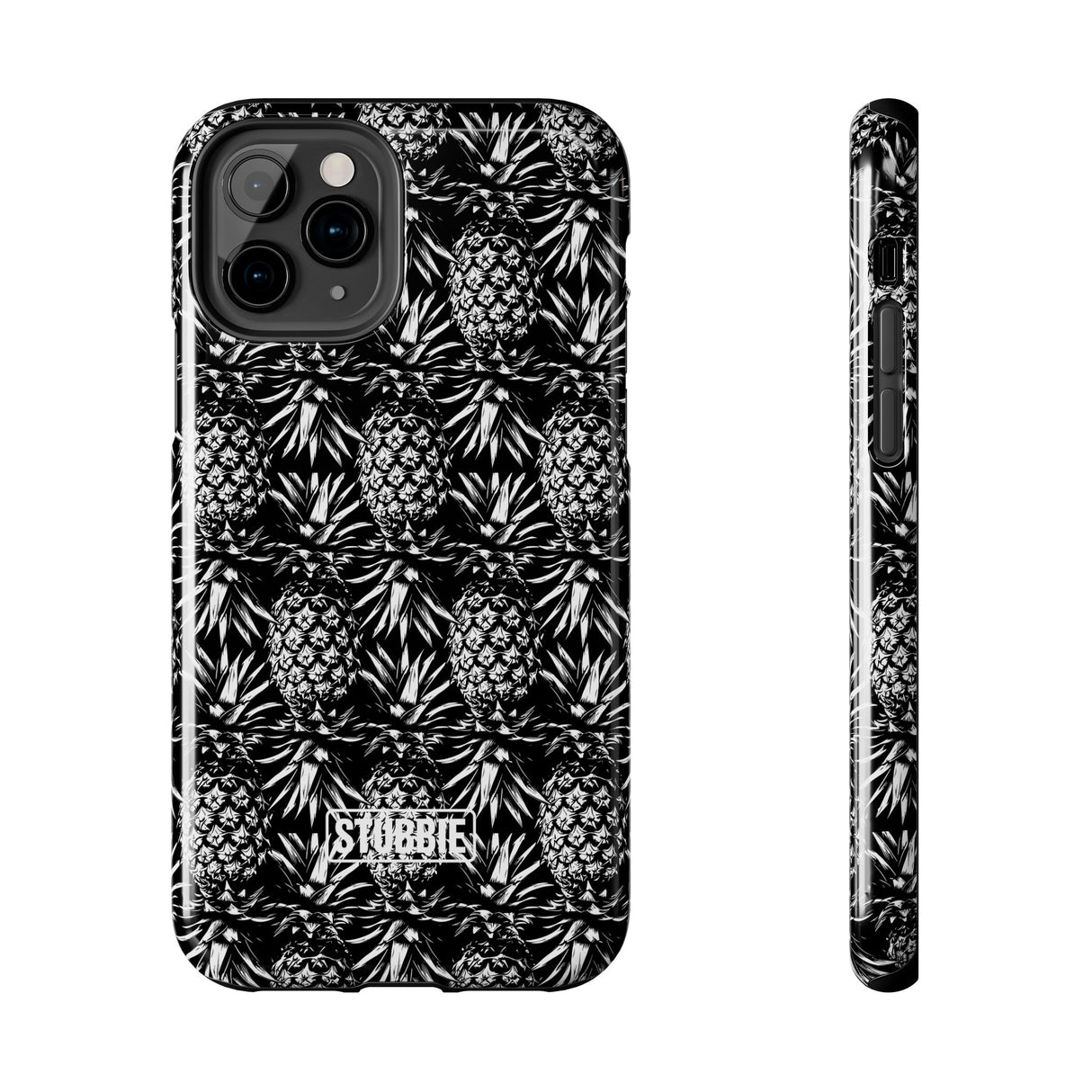 STUBBIE Phone Case for Apple iPhone - Black And White Pineapple Phone Case
