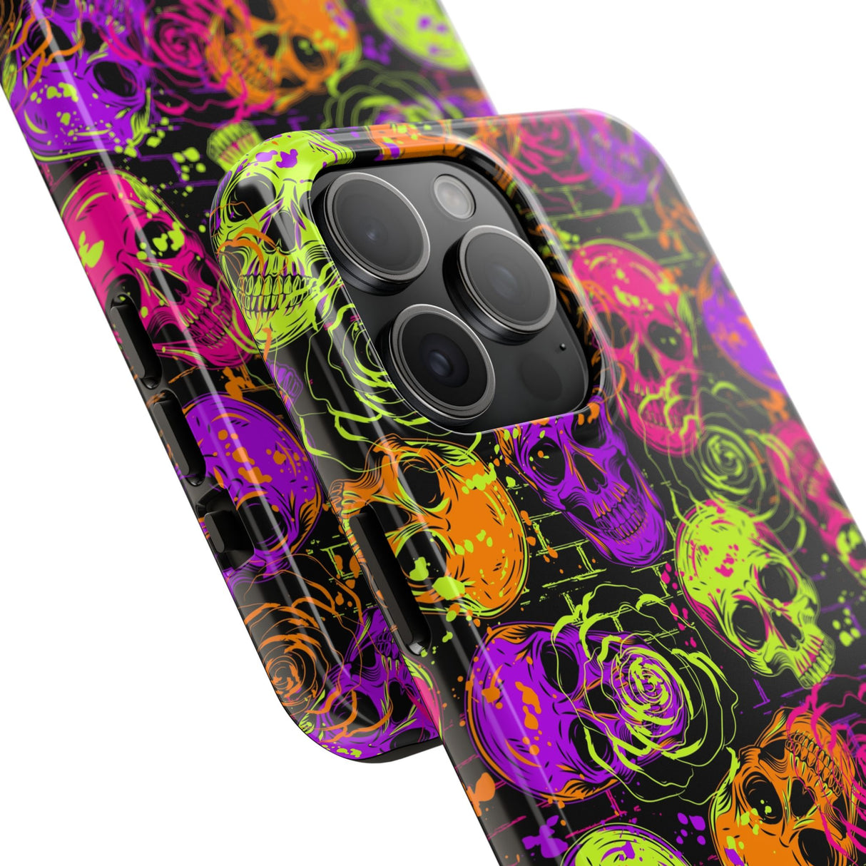 STUBBIE Phone Case for Apple iPhone - Neon Skulls Phone Case