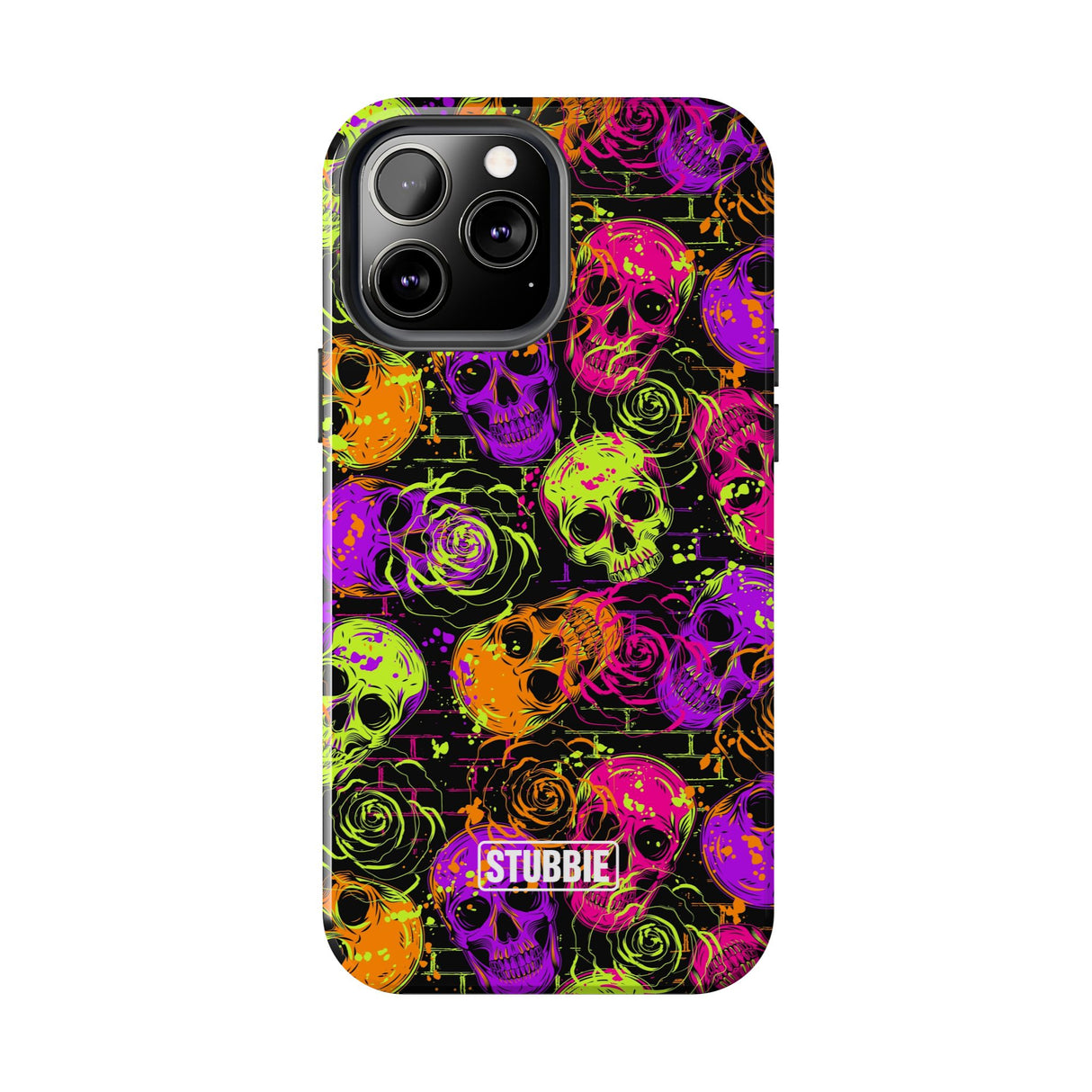 STUBBIE Phone Case for Apple iPhone - Neon Skulls Phone Case