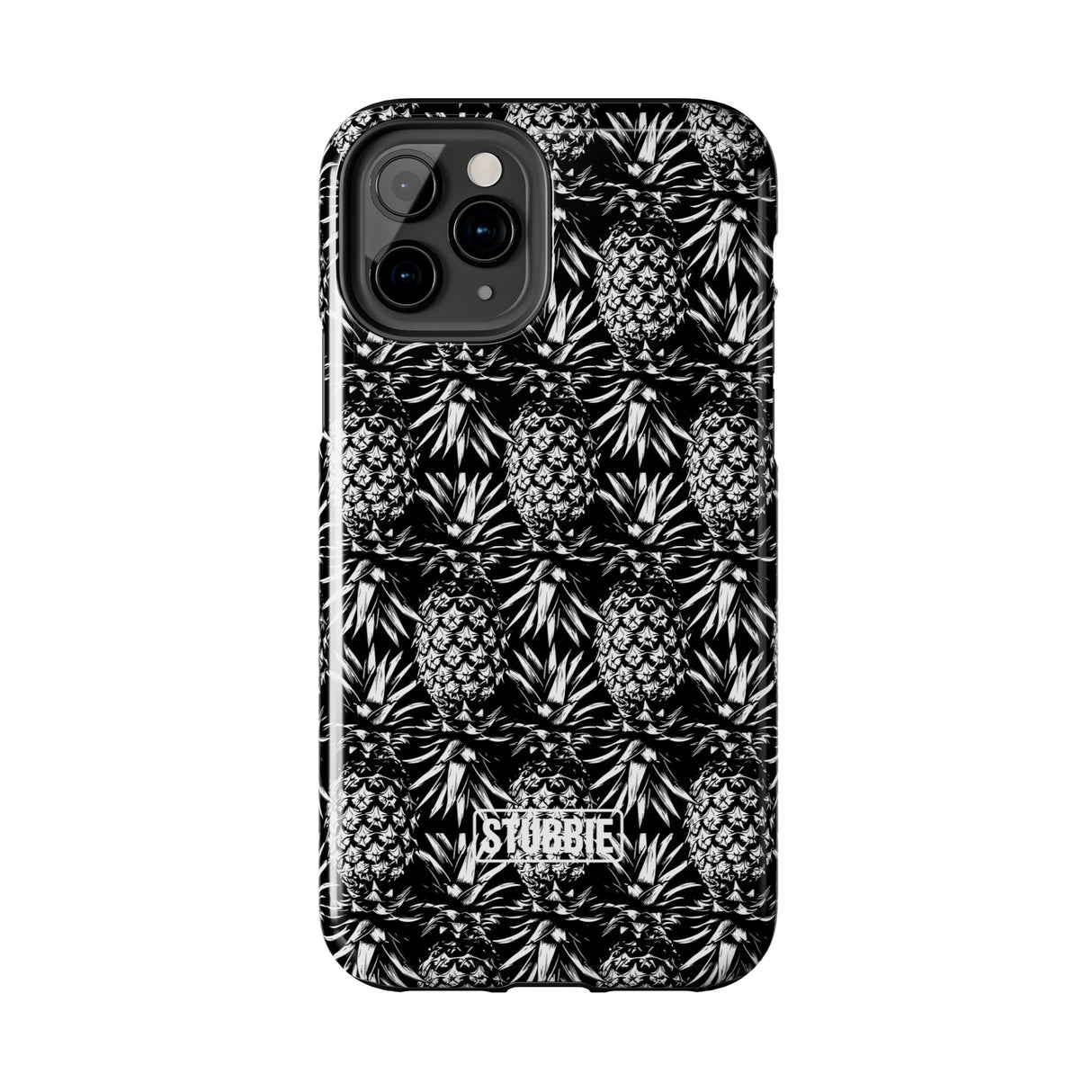 STUBBIE Phone Case for Apple iPhone - Black And White Pineapple Phone Case