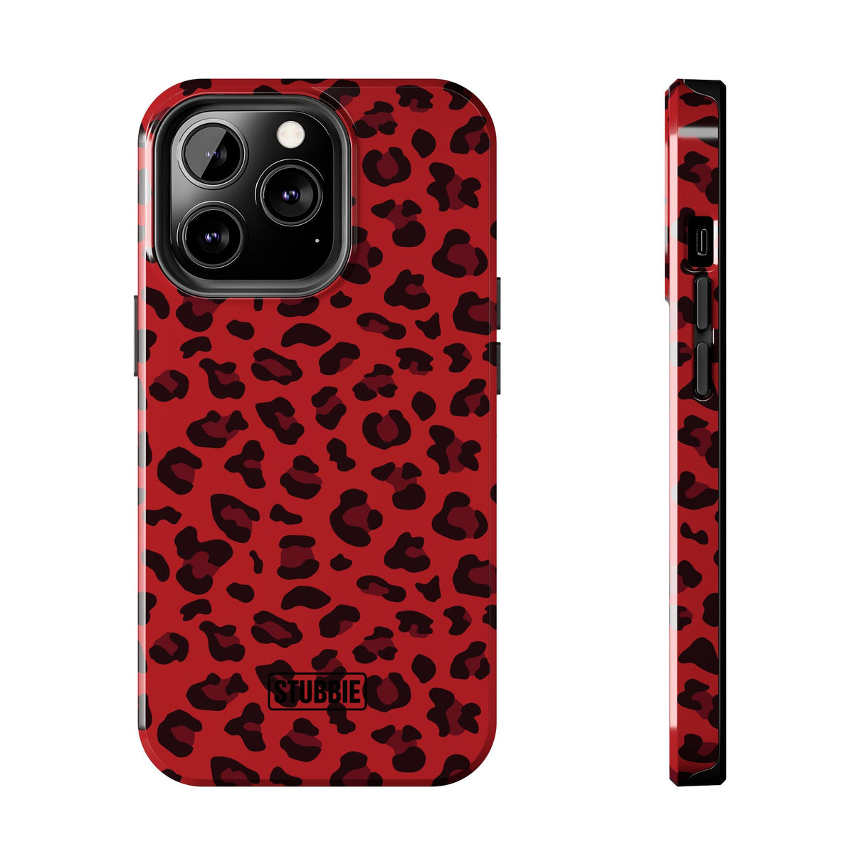 STUBBIE Phone Case for Apple iPhone - Red Leopard Phone Case
