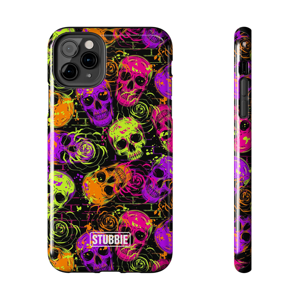 STUBBIE Phone Case for Apple iPhone - Neon Skulls Phone Case