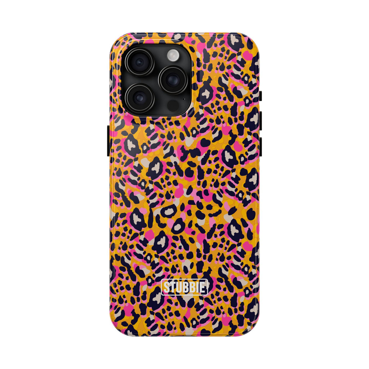 STUBBIE Phone Case for Apple iPhone - Pink Orange Leopard Phone Case