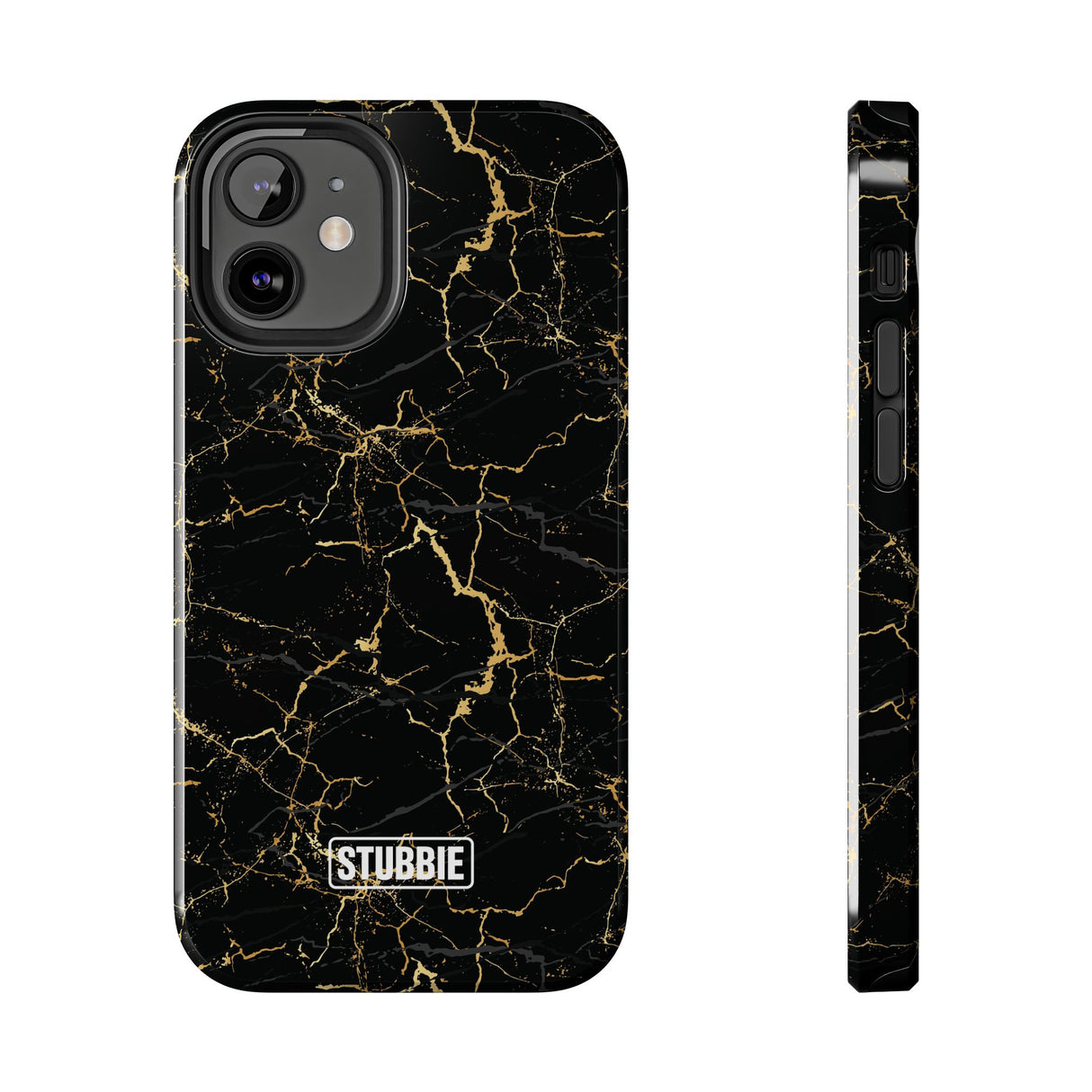 STUBBIE Phone Case for Apple iPhone - Midnight Black Marble Phone Case