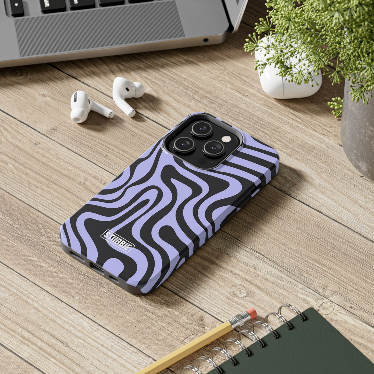 STUBBIE Phone Case for Apple iPhone - Crazy Zebra Stubbie