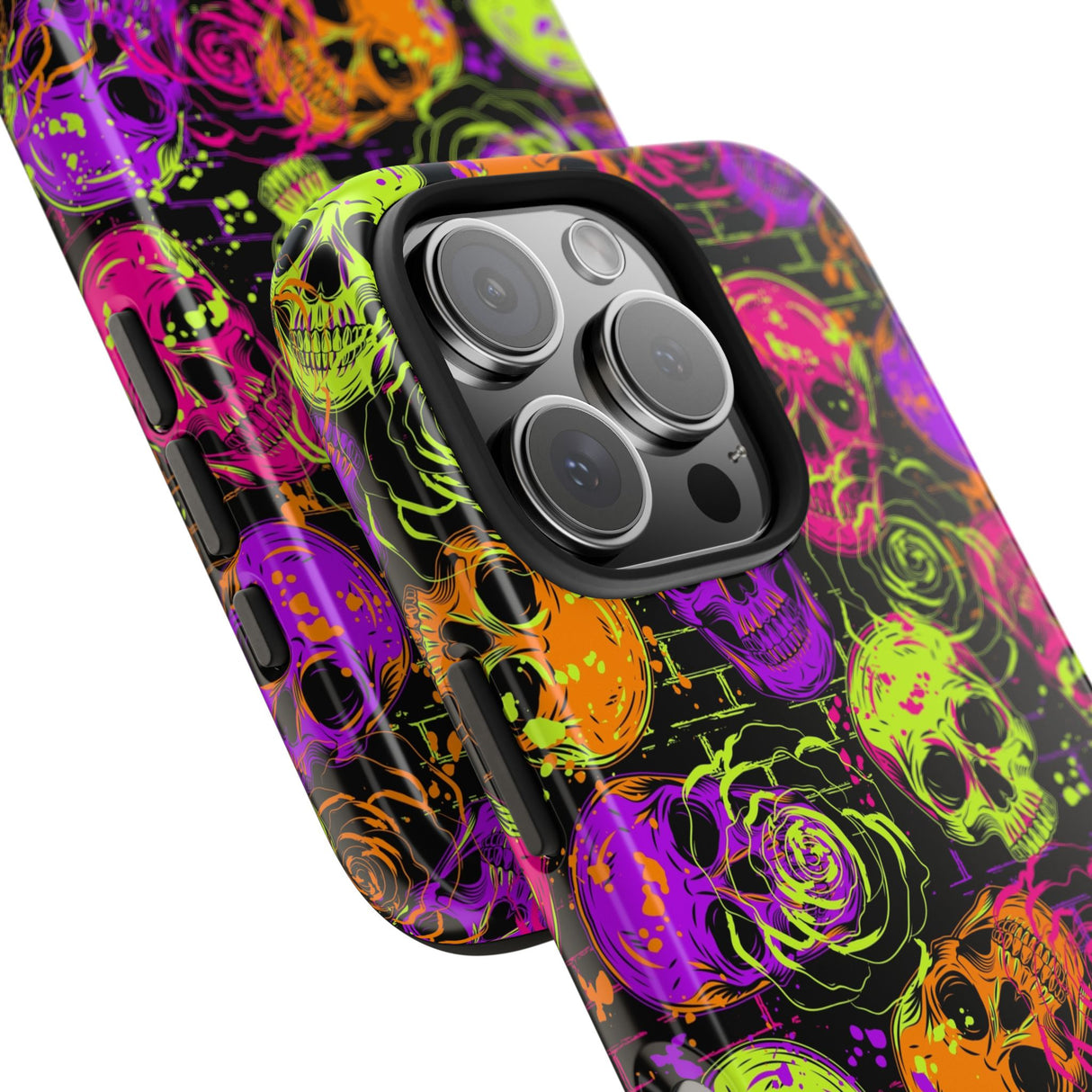 STUBBIE Phone Case for Apple iPhone - Neon Skulls Phone Case