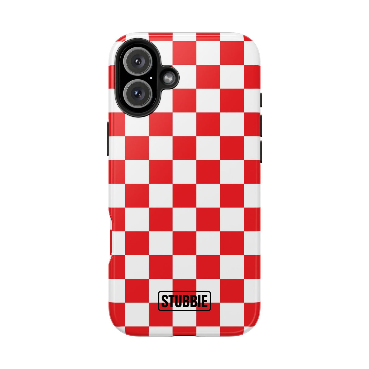 STUBBIE Phone Case for Apple iPhone - Red Checkered Phone Case