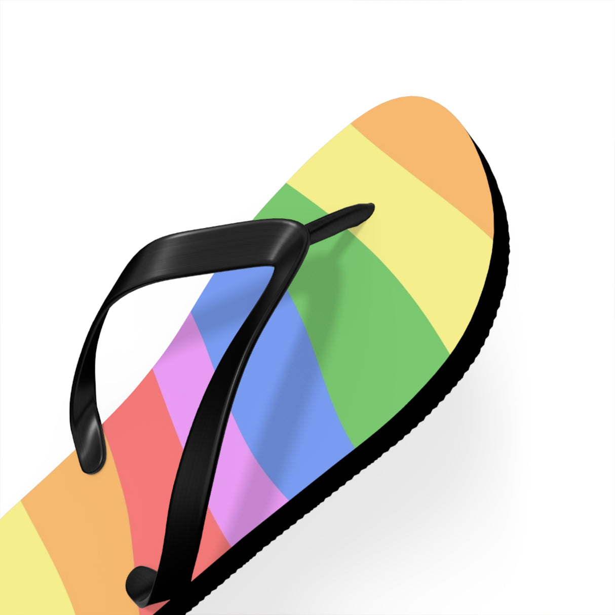 Bright Rainbow Flip Flops